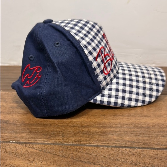 Billabong Australia Blue and White checkered snap back Hat Classic Style - Picture 4 of 11